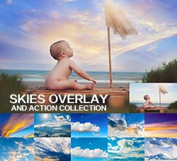 极品PS动作－置换云彩(含34张高清的云彩图)：Summerana Skies Overlay and Action C